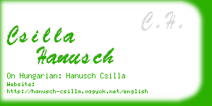 csilla hanusch business card